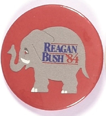 Reagan, Bush 1984 Elephant Pin