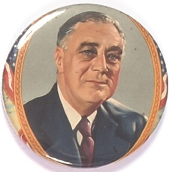 FDR Colorful Pin with Flag Design