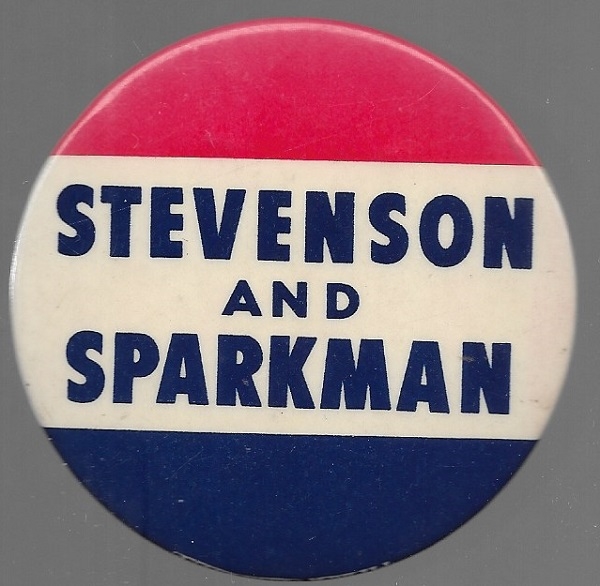Stevenson, Sparkman Blue Bottom Celluloid