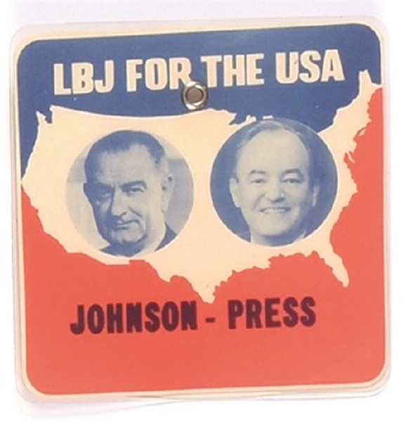 LBJ for USA Johnson Press Badge