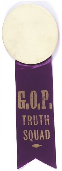 GOP Truth Squad Pin, Ribbon