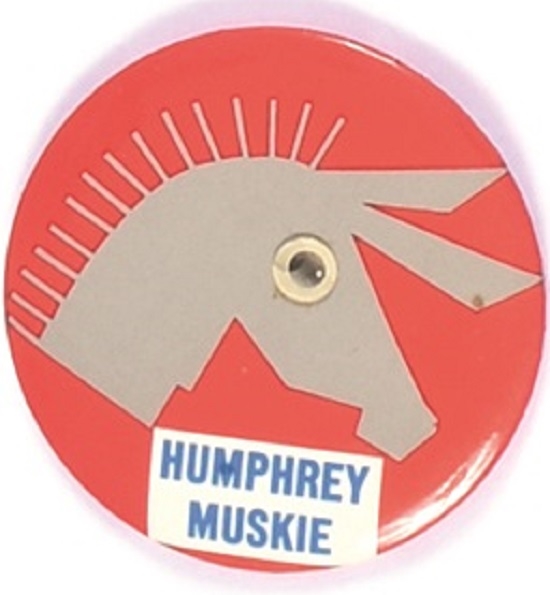 Humphrey, Muskie Donkey Wobble Eye Celluloid
