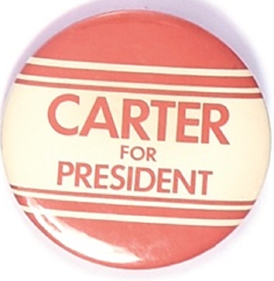 Carter for President Red, White Celluloid