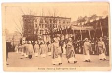 Suffrage Parade Suffragette Stand Postcard