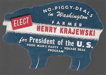 Krajewski for President Pig Sticker 