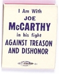 I am With Joe McCarthy Matchbook