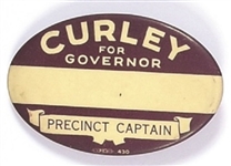 Curley for Governor of Massachusetts Scarce Oval Pin