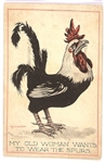 Suffrage Rooster Postcard