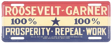 Roosevelt-Garner 100% License
