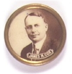 James M. Cox Framed Sepia Pin