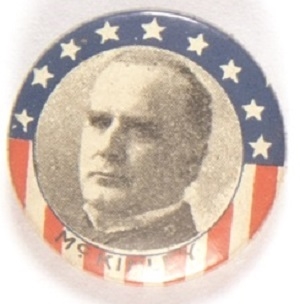 William McKinley Stars and Stripes Celluloid