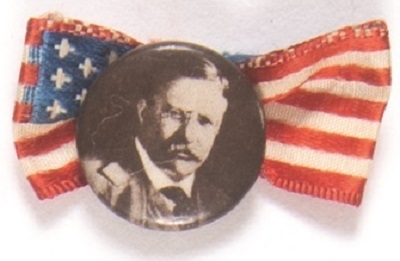 Roosevelt Celluloid With Flag
