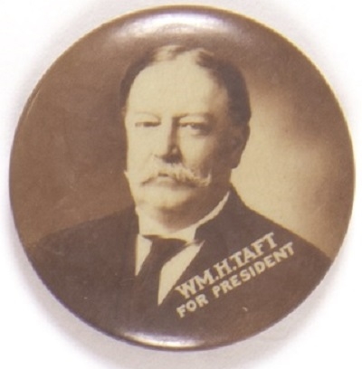 William Howard Taft Sepia Celluloid