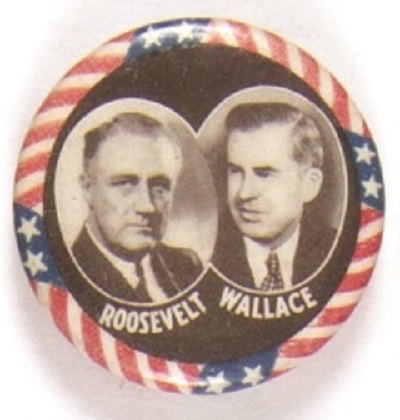 Roosevelt, Wallace 1940 Celluloid Jugate