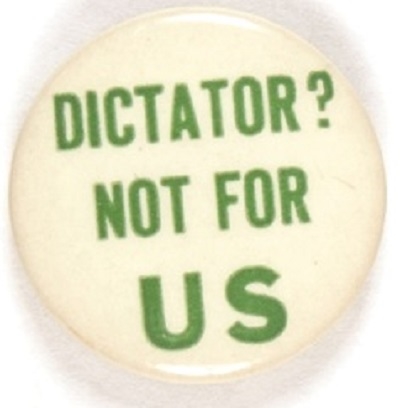Dictator? Not for US Green Letters