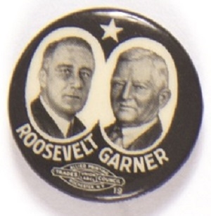 Roosevelt, Garner Rare One Star Jugate