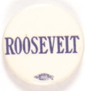 FDR Blue and White Celluloid