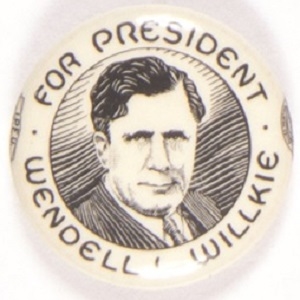 Willkie for President Unusual Lettering, Portrait