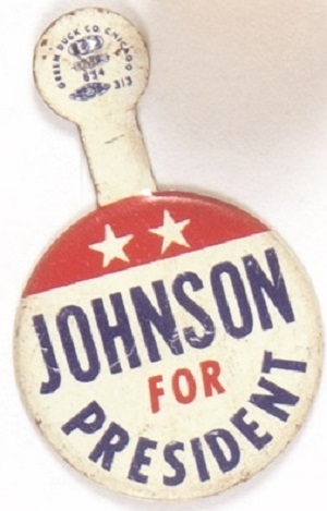 Johnson for President Litho Tab