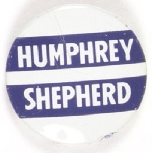 Humphrey, Shepherd 1960 Minnesota Pin