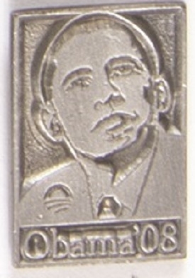 Obama Silver Color Clutchback Pin