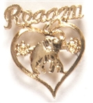 Reagan Elephant and Heart Pin