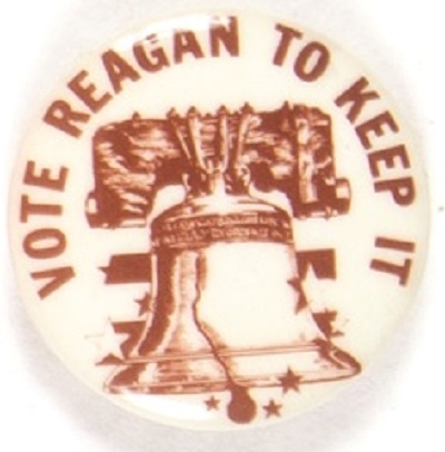 Ronald Reagan Liberty Bell Celluloid