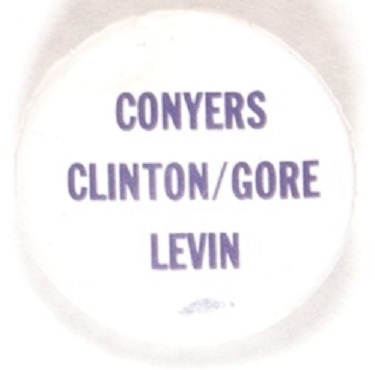 Clinton, Gore, Conyers, Levin Michigan Coattail