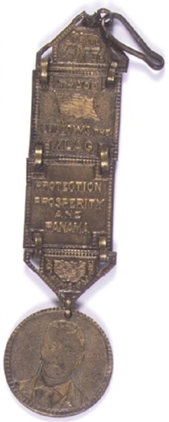 Theodore Roosevelt Mechanical Brass Badge
