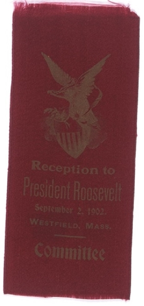 Roosevelt Massachusetts 1902 Visit Ribbon