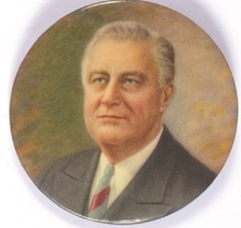 Franklin Roosevelt Colorful Portrait Celluloid
