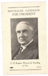 Harding 1920 Campaign Card