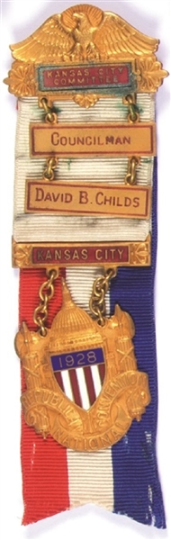 Hoover 1928 Kansas City Committee Member Badge