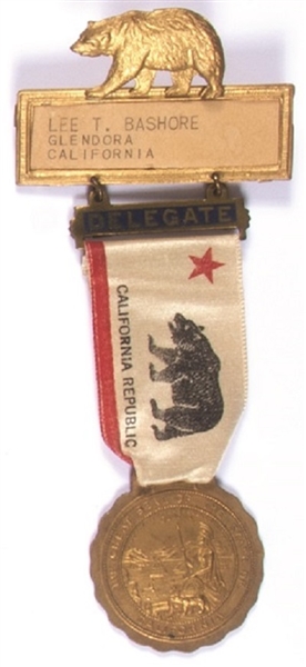 Willkie 1940 Convention California Badge