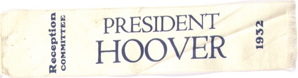 President Hoover Reception Committee Ribbon