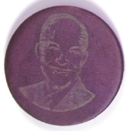 Ike Purple Cloth Covered Pin