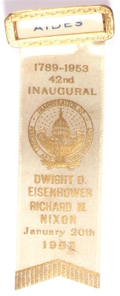 Eisenhower 1953 Inauguration Aides Badge