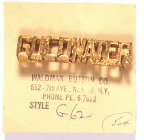 Goldwater Pin with Sales Card