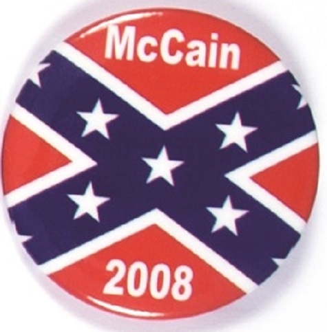 McCain Confederate Flag Celluloid