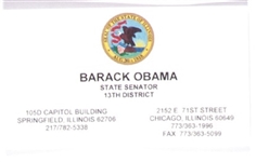 Obama State Senator Business Card