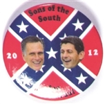 Romney, Ryan 2 1/4 Inch Confederate Flag Pin