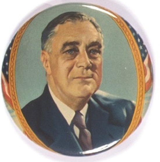 FDR Multicolor Pin With Flag Border
