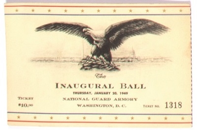 Truman Inaugural Ball Ticket