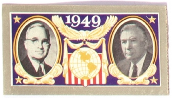 Truman, Barkley Inauguration Ticket