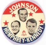 Johnson, Humphrey, Kennedy Liberty Bell Pin
