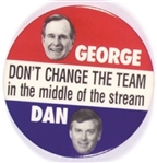 Bush, Quayle Don't Change the Team