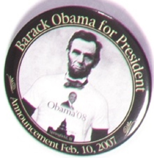 Obama 2007 Announcement Pin
