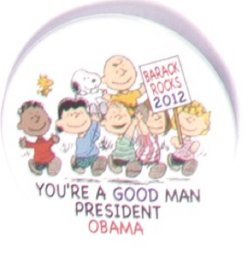 Obama 2012 Peanuts Celluloid