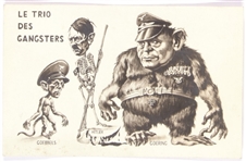 World War II Le Trio Des Gangsters Postcard