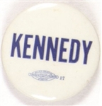 Robert Kennedy Blue and White Celluloid